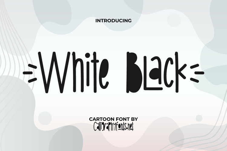 White Black Font website image