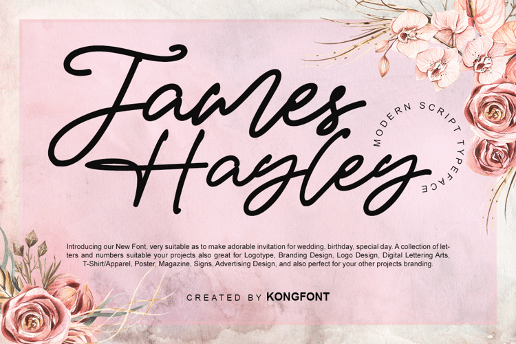 James Hayley Font website image