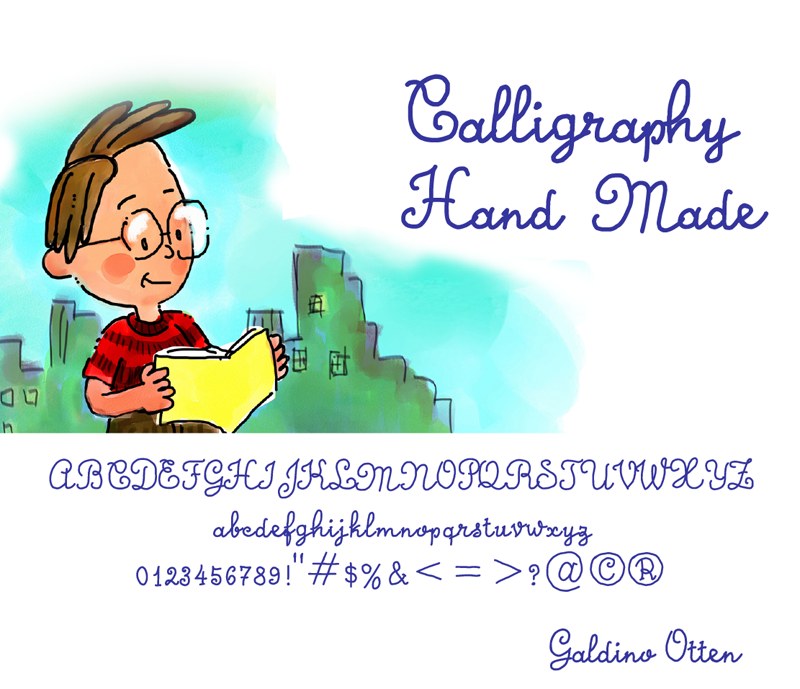 Calligraphy Hand Made Font website image