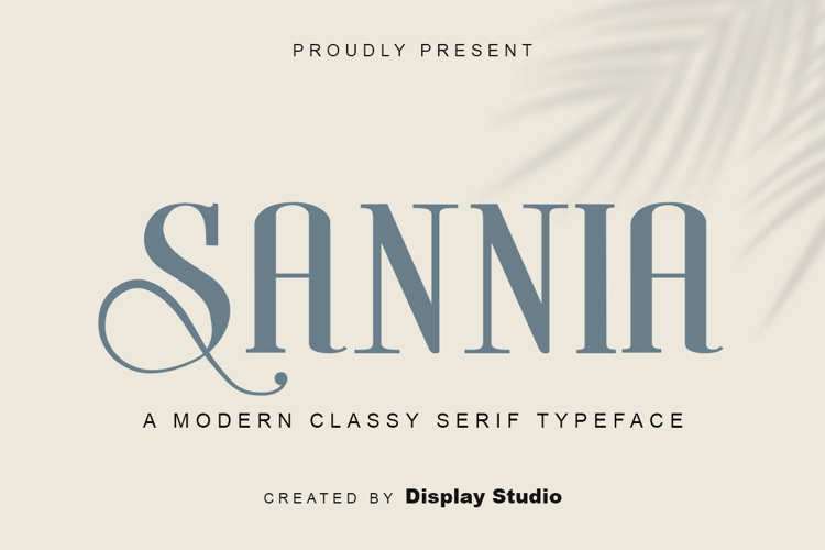 SANNIA Font website image