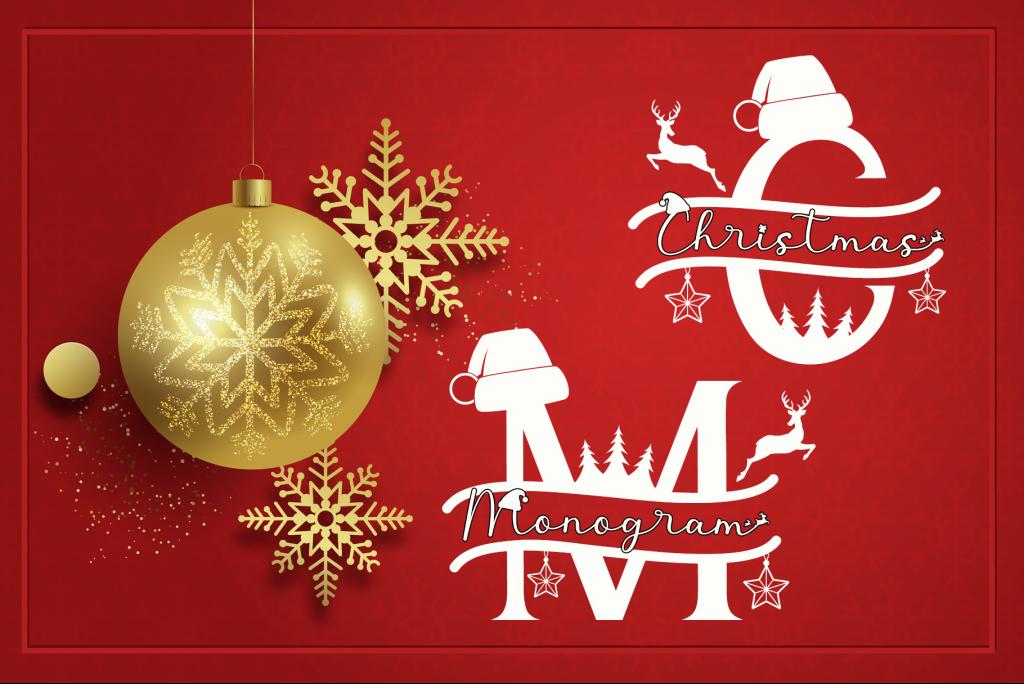 Cute Christmas Monogram Font website image