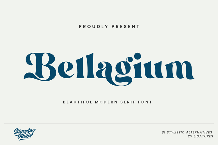 Bellagium Font website image