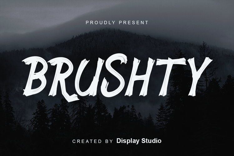 Brushty Font website image