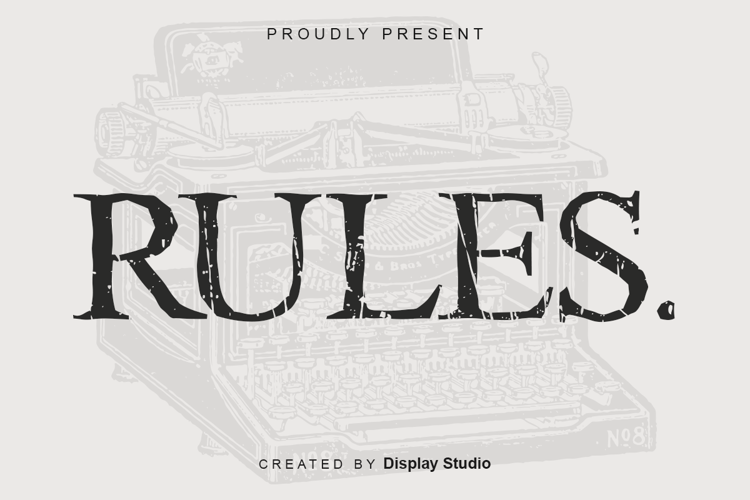 RULES Font website image