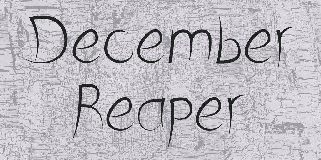 December Reaper Font website image