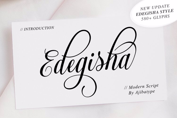 Edegisha Script Font website image