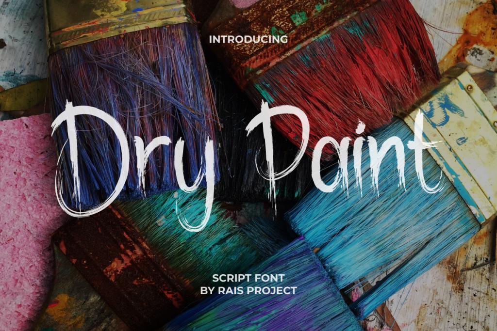 Dry Paint Demo Font website image