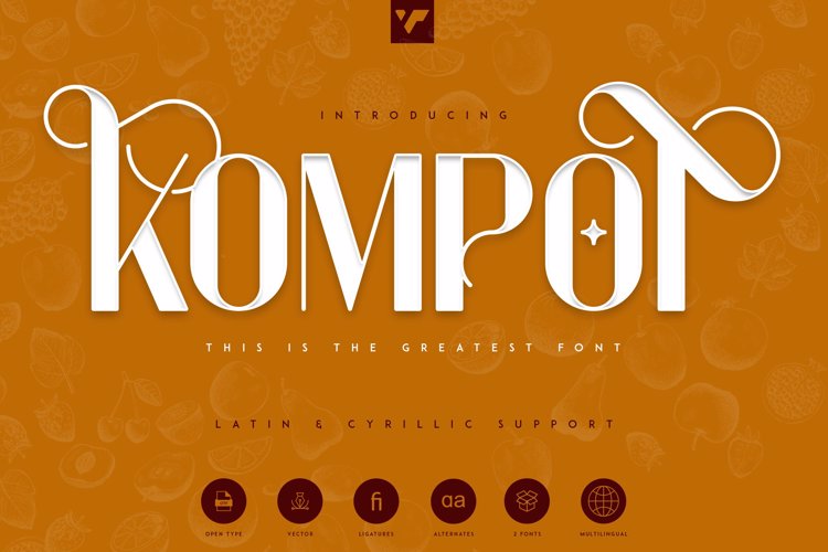 Kompot Display Font website image