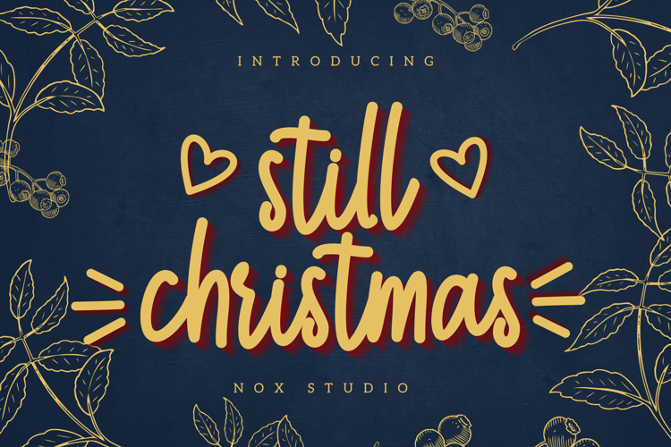 Still Christmas Font website image