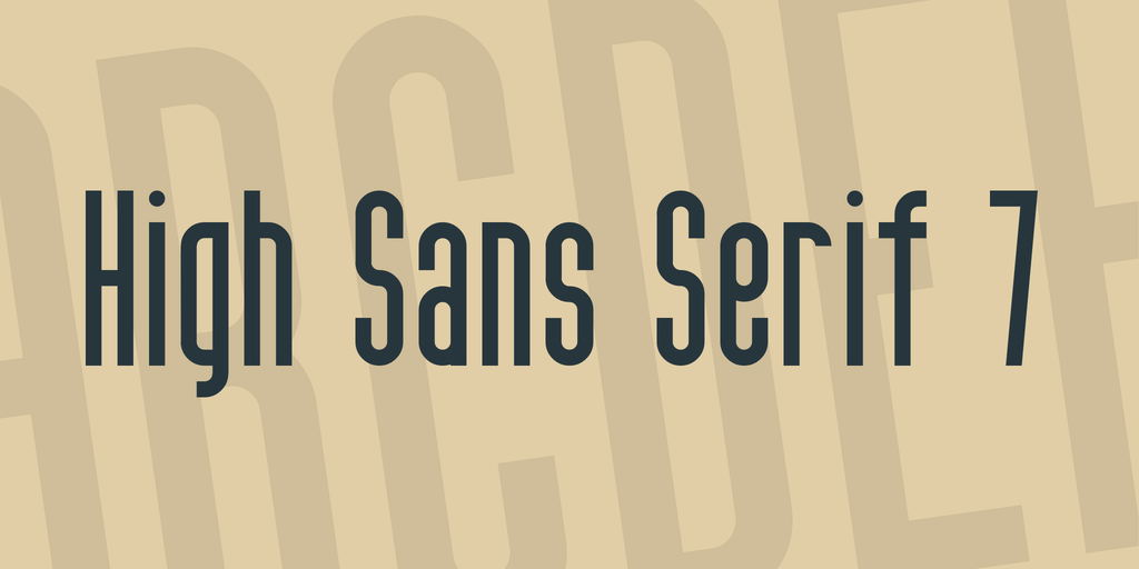 High Sans Serif 7 Font website image