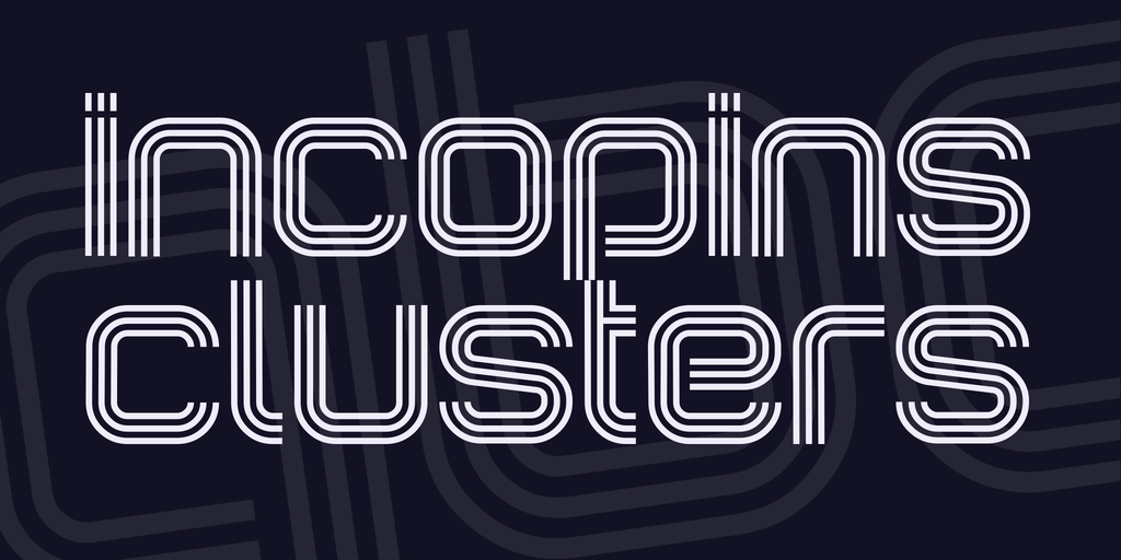Incopins Clusters Font Family website image