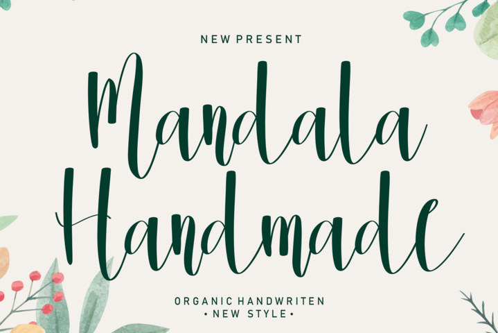 Mandala Handmade Font website image