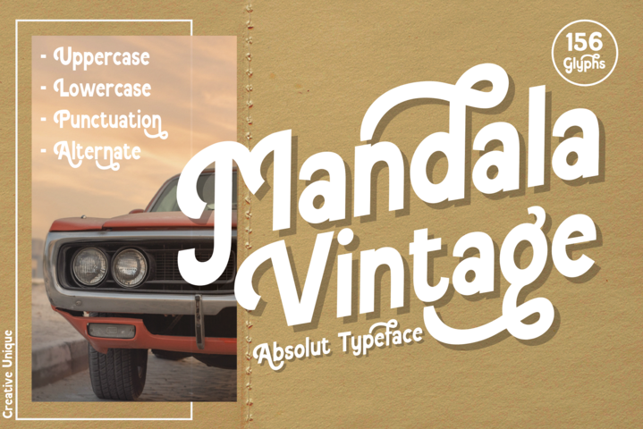 Mandala Vintage Font website image