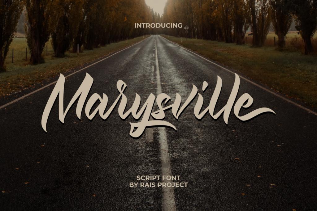 Marysville Demo Font website image