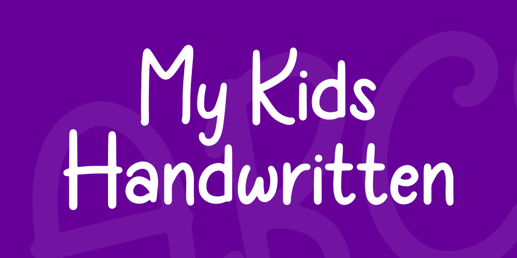 My Kids Handwritten Font website image