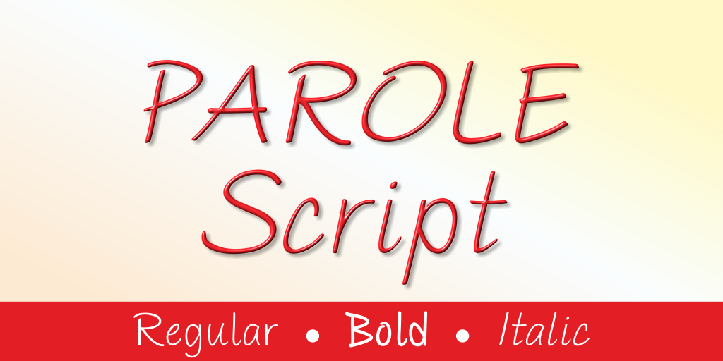 PAROLE Script Font Family website image