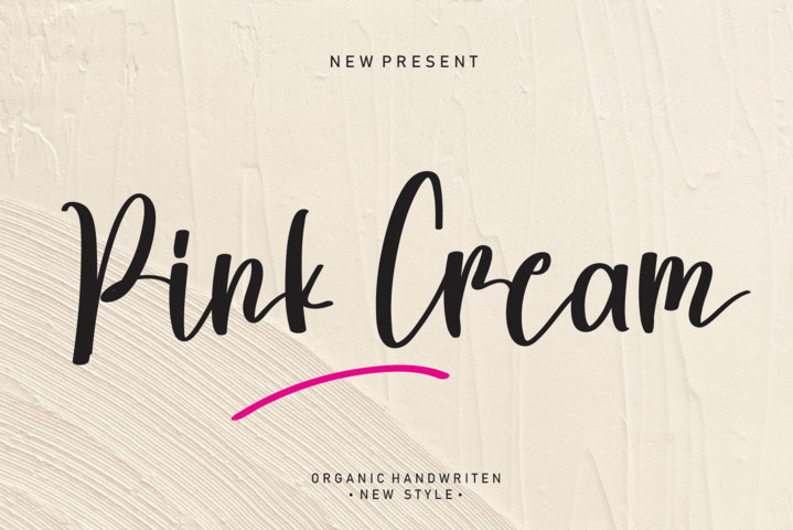 Pink Cream Font website image