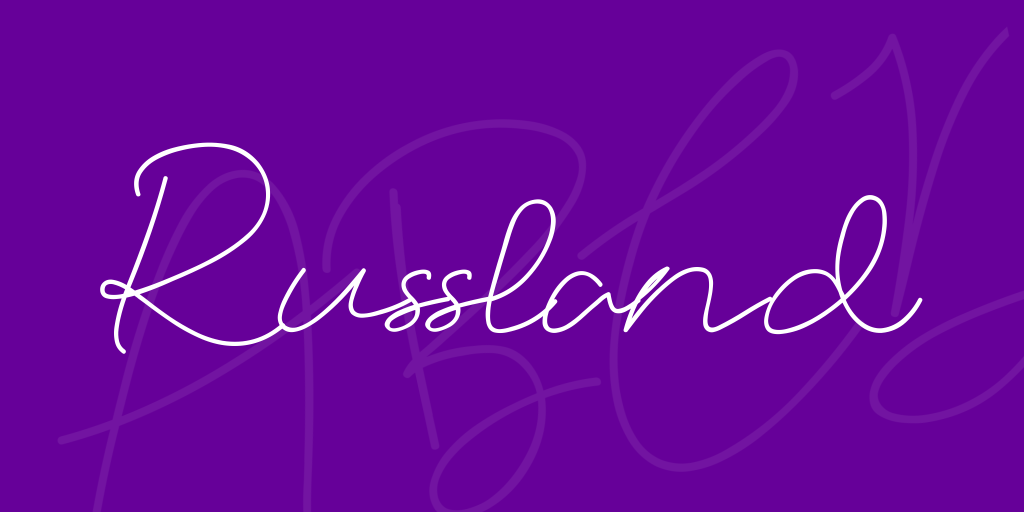 Russland Font website image