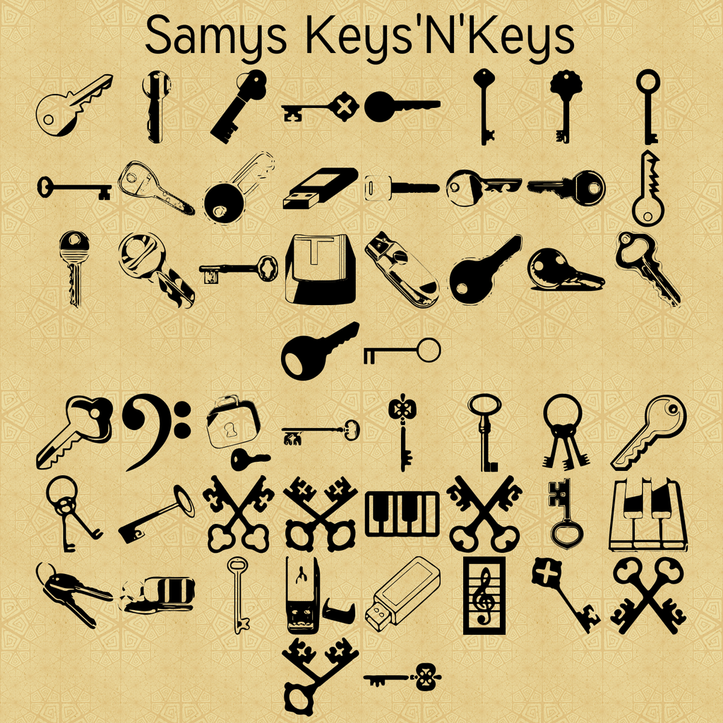 Samys Keys’N’Keys Font website image