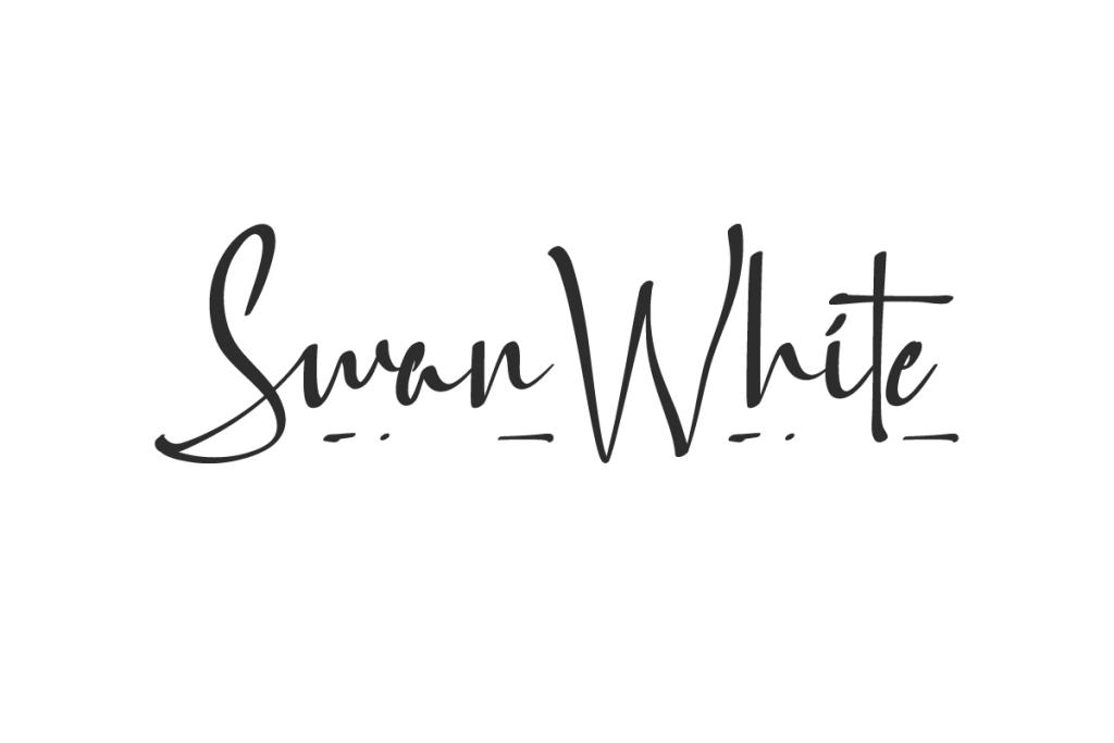 Swan White Demo Font website image