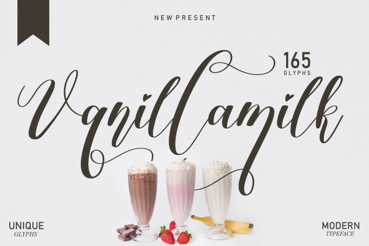 Vanillamilk Font website image