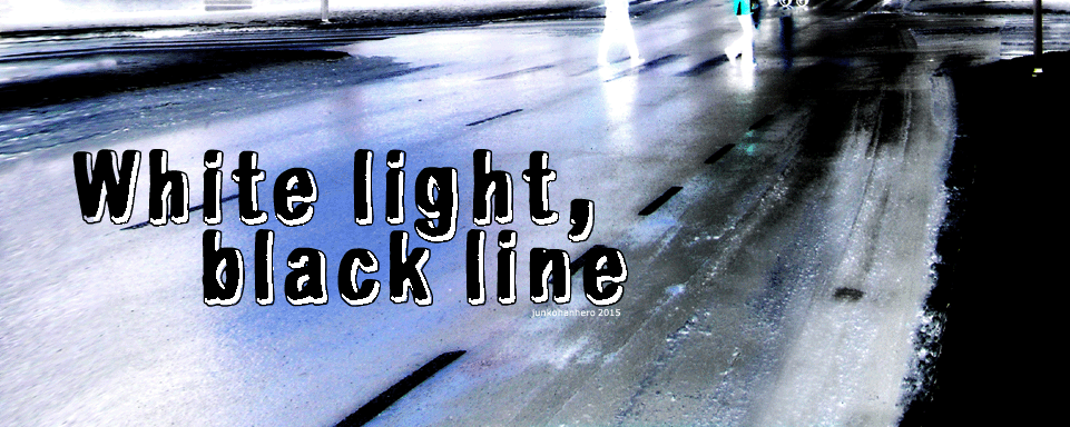 White light, black line Font website image