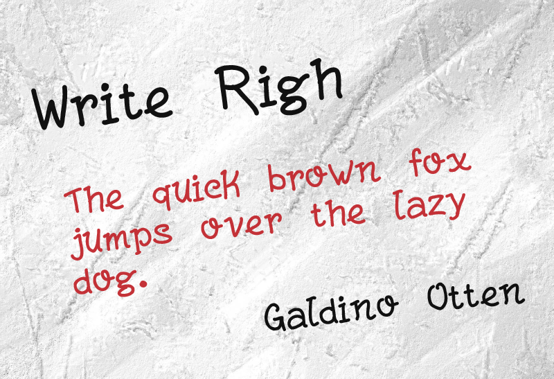 Write Righ Font website image