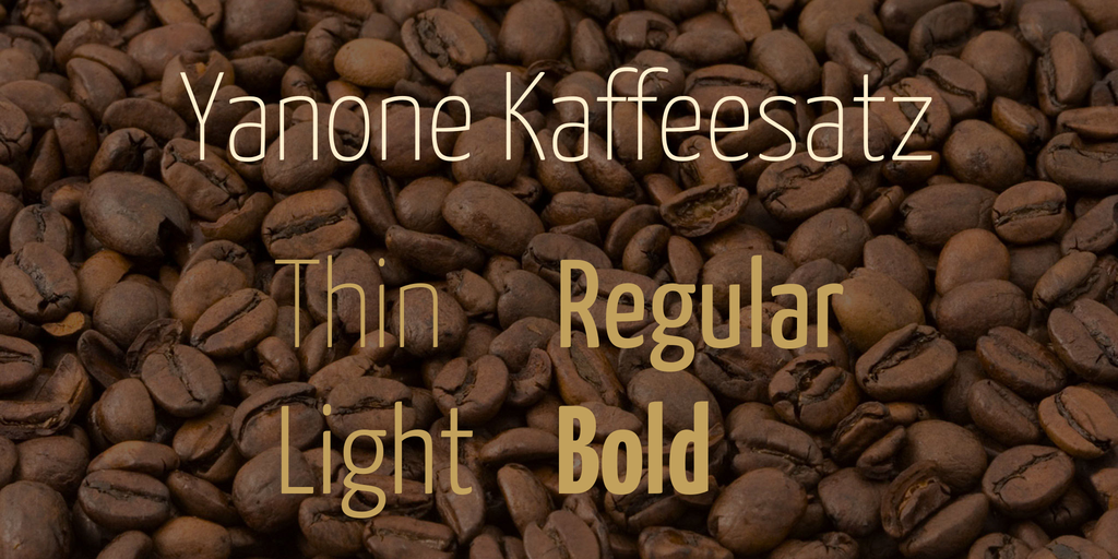 Yanone Kaffeesatz Font Family website image