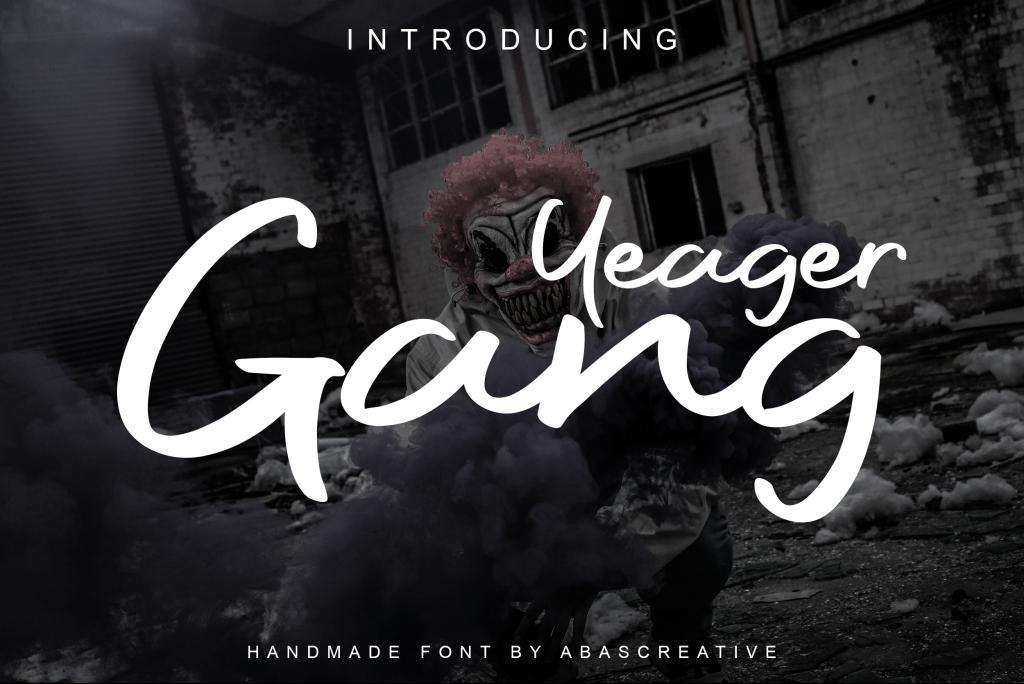 Yeager Gang Font website image