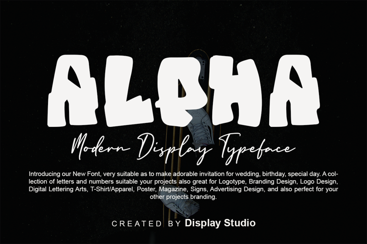 Alpha Font website image