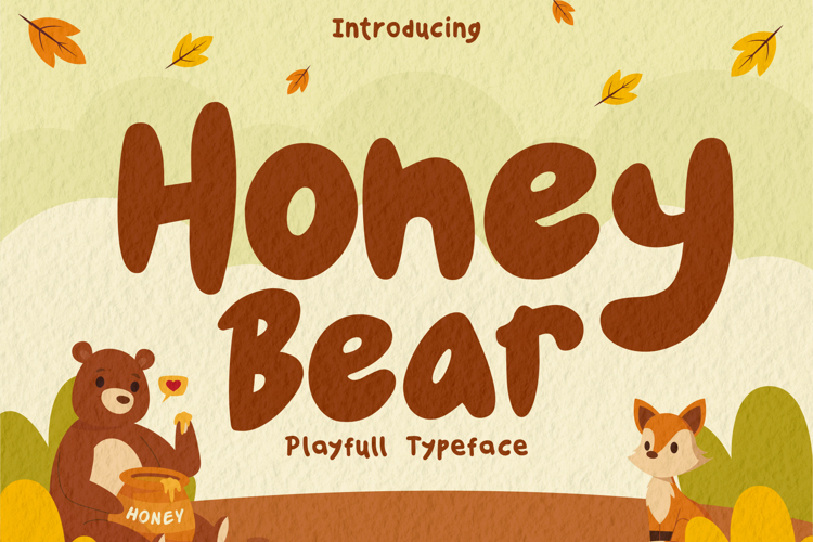 Honey Bear Font website image