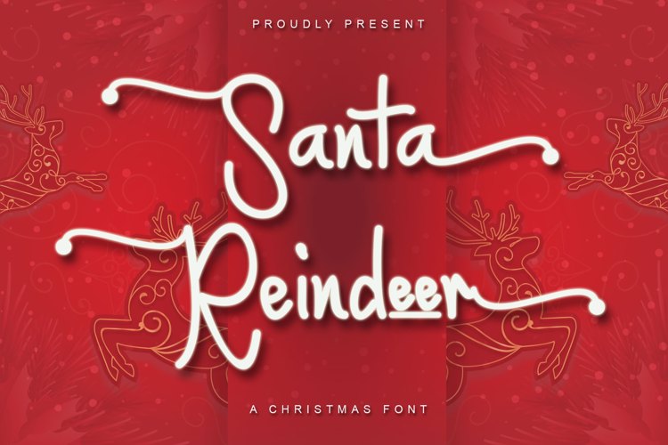 Santa Reindeer Font website image