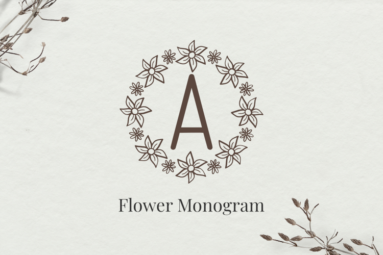 Flower Monogram Font website image