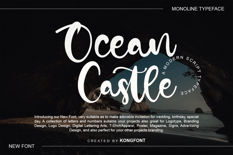 Ocean Castle Font website image