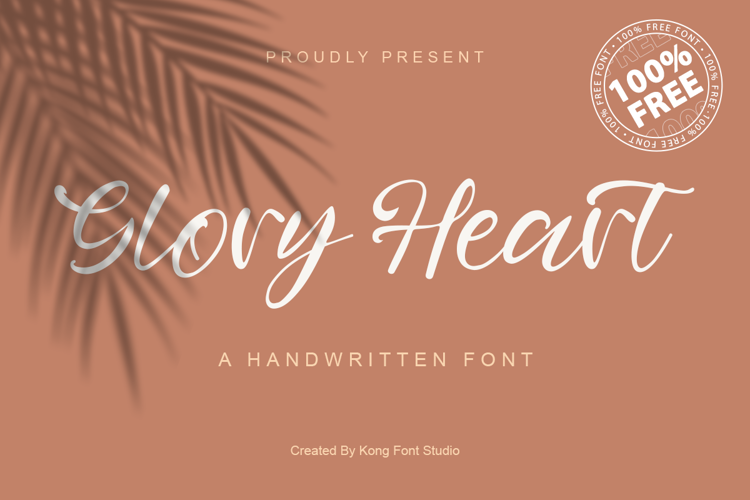 Glory Heart Font website image