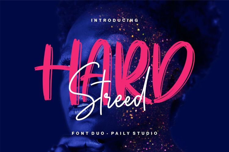 Hard Streed Brush Font website image