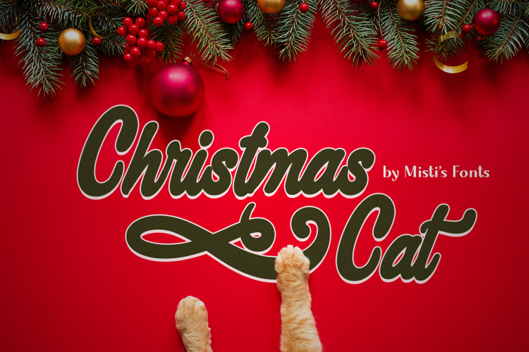Christmas Cat Font website image