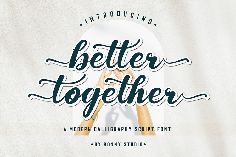 Better Together Font website image