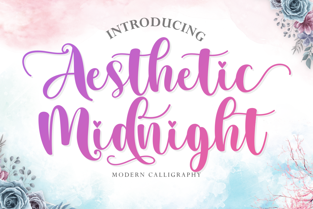 Aesthetic Midnight Font Family website image