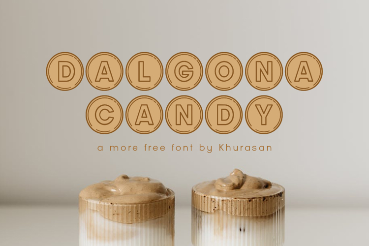Dalgona Candy Font website image