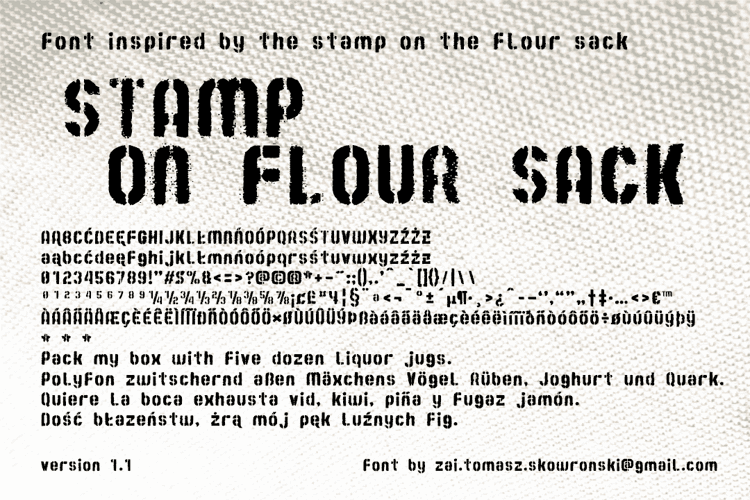 Stamp On Flour Sack Font website image