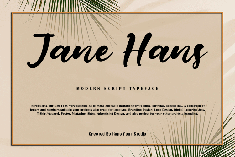 Jane Hans Font website image