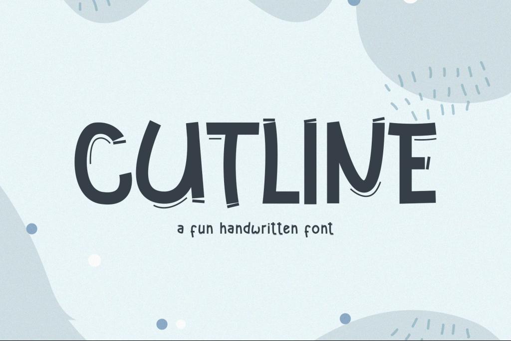Cutline Font website image