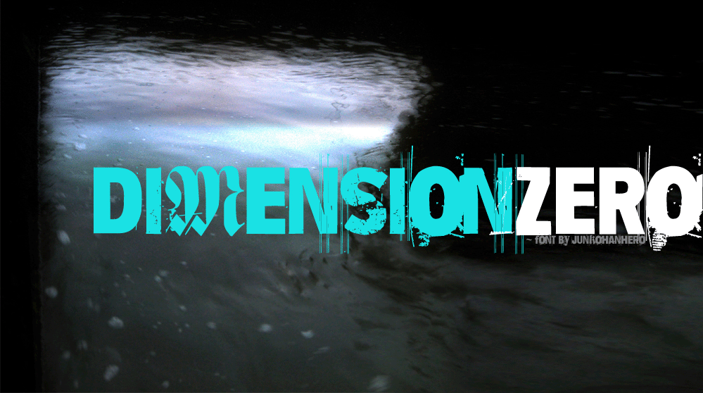 Dimension Zero Font website image