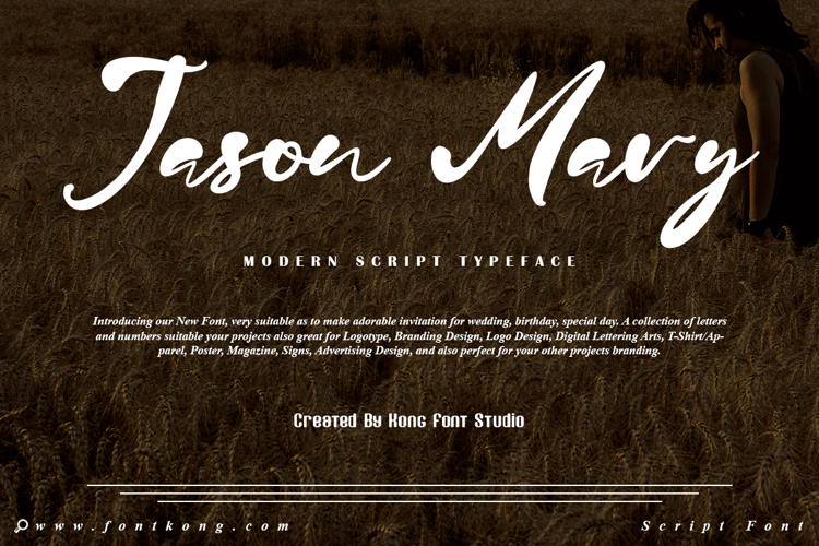 Jason Mary Font website image