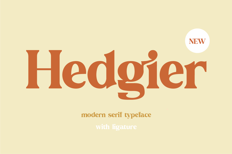 Hedgier Font website image