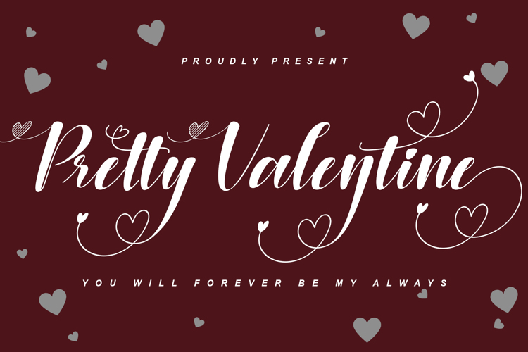 Pretty Valentine Font website image