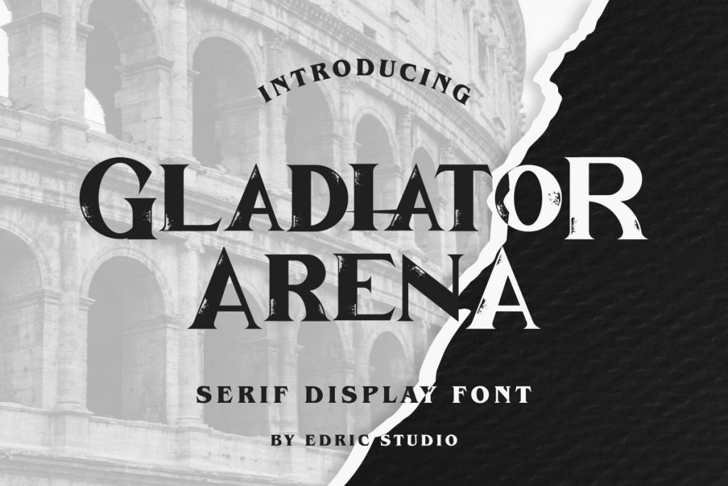 Gladiator Arena Demo Font website image