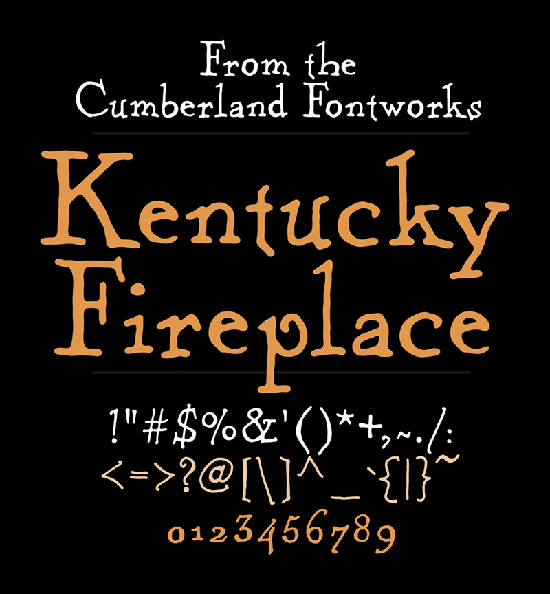 Kentucky Fireplace Font website image