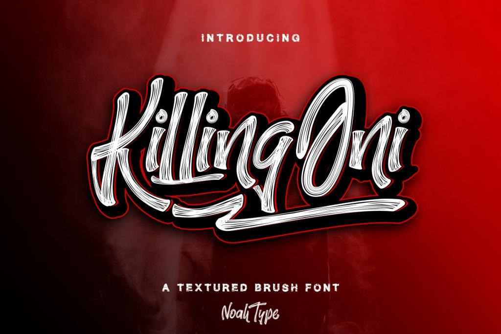 KillingOni Demo Font website image